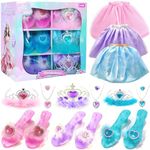 Hechify Princess Dress Up Shoes Princess Dresses for Girls,Girls Dress Up Toys with Skirts,Pretend Toys for Girls Age 3,4,5,6 Gift for Birthday Christmas