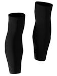 Tekkerz leg sleeve over 20 color variations compatible with grip socks for soccer, football, hockey, rugby athletic socks, Black, Medium