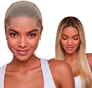 JKIBOO Lace-MAX Wig Grip Cap for Women with Grip Band for KeepingWigs in Place Adjustable Hair Cap HD Lace Cap with Headband for Women(D-Caramel, Type C)