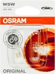 OSRAM ORIGINAL W5W halogen, position and number plate light, 2825-02B, 12V, double blister 2 count (Pack of 1) - white/clear