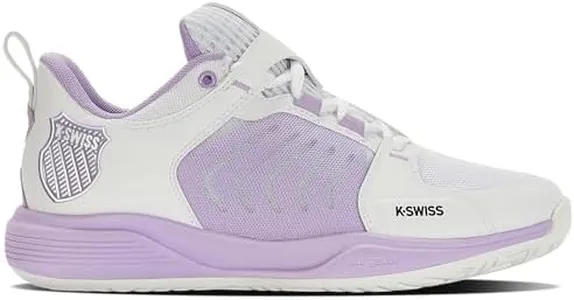 K-Swiss Women's Ultrashot Team Tennis Shoe, White/Purple Rose/Moonless Night, 7 M