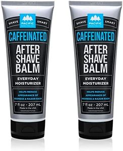 Pacific Shaving Company Caffeinated Aftershave, Men's Grooming Product - Antioxidant Daily Face Lotion + After Shave - Soothing Aloe & Spearmint Post Shave Balm for Sensitive Skin (7 Oz, 2 Pack)