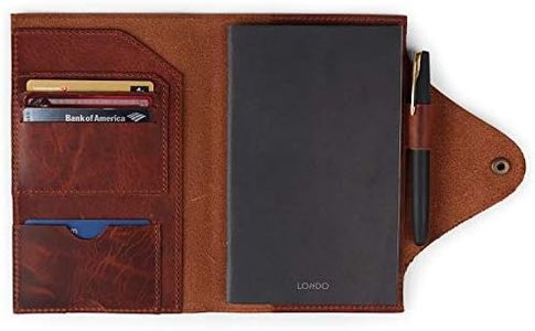 Londo Genuine Leather Portfolio with Notepad and Snap Closure - Medium - Brown (OTTO419)