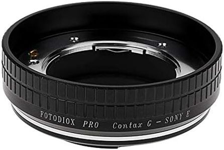 Fotodiox Pro Lens Mount Adapter - Contax G Rangefinder Lens to Sony Alpha E-Mount Mirrorless Camera Body with Built-in Focus Control Dial