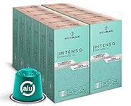 BrewBlack Aluminium Intenso - 120 Coffee Pods | Compatible with Nespresso* Original line | Made in Italy | Flavour Notes: Dark Chocolate, Spices, Creaminess & Roasted Nuts | Intensity 11/12