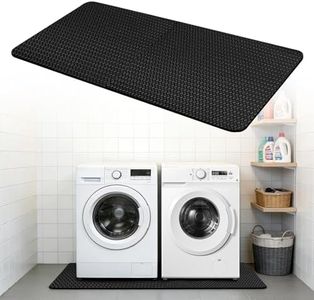 High Density Anti-Vibration Mat for Washer & Dryer, Double-Sided Non-Slip Rubber Mat,Cuttable Shock Absorbing Noise Reduction Pad, Waterproof Floor Protection Mat for Fridge, Portable AC (63" x 29.5")