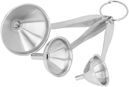 Stainless Steel Funnel, 3Pcs Mini Filling Kitchen Funnel Food Grade Metal Small Funnels for Filling Bottles, Transferring Essential Oils Liquid Fluid, Durable and Dishwasher Safe