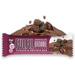 Fulfil Vitamin and Protein Bar (15 x 55 g Bars), Chocolate Brownie Flavour, 20 g High Protein, 9 Vitamins, Low Sugar