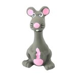 Foodie Puppies Latex Dog Squeaky Toy for Small Dogs & Puppies - (Grey Mouse) | Durable, Soft, Cotton Filled, Animal Design, Chew Safe Toy | Playing, Fetching and Interactive Chew Toy (Size: 13.5cm)