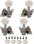 BQLZR 2R2L Tuning Peg Machine Head Tuners 4 String Guitar with creamy-white Button