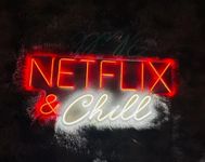 VYNES NETFLIX & CHILL LED Neon Signs Light LED Art Decorative Sign - Wall Decor/Table Decor, Home Decor for Wedding Party Kids Room Living Room House Bar Pub Hotel Beach