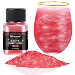 NiHome Edible Food-Grade Glimmer Powder Glitter Luster Dust Metallic Food Decorating Sprinkle Glimmery Dust for Drink Wine Beverage Cake Candy Dessert Bakery Restaurant Vegan (0.18oz/5g, Red)