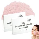 MAYCREATE® 200 Counts Oil Absorbing Sheets for Face, Facial Flax Blotting Paper, Natural Rose Oil Absorbing Tissues for Oily Skin, Oil Control Film - 9x6cm