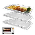 KINLYBO 3PCS Air Fryer Basket for Breville Smart Oven Air Fryer Pro, Stainless Steel Mesh Baskets Air Fryer Accessories Mesh Tray for Oven 16.5"D x 11.8"W x 0.5"H