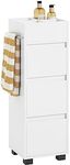 SoBuy BZR29-W, Bathroom Furniture White Bathroom Storage Cabinet Unit with 3 Drawers