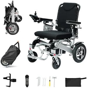 30 Miles Automatic Folding Electric Wheelchair for Adults and Seniors, All Terrain 26Ah Foldable Motorized Wheelchair with 600W Motors, Lightweight Power Wheelchair for Travel and Daily Use(Wider 21")