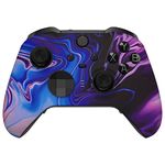 eXtremeRate Origin of Chaos Faceplate Cover, Soft Touch Front Housing Shell Case Replacement Kit for Xbox One Elite Series 2 Controller Model 1797 - Thumbstick Accent Rings Included