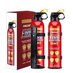 FIOZABI 2 PACK Portable Fire Extinguisher Spray 4 in-1 With Bracket for The House/Car/Kitchen/Garage/Home,0.5-A:21-B:C:5K Water-Based Fire Extinguishers(620ml/21.87OZ)