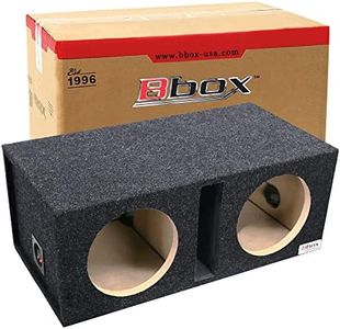 Bbox Dual Vented 12 Inch Subwoofer Enclosure - Pro Audio Tuned Dual Car Subwoofer Boxes & Enclosures - Premium Subwoofer Box Improves Audio Quality, Sound & Bass - Spring Loaded Speaker Terminals