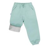 Jan & Jul Waterproof Fleece Lined Snow Pants, Windproof Rain Pants for Toddlers (Dusty Mint, Size 1T)