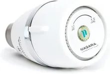 Niagara N2610 Shower Head - Bi-Max Adjustable Flow Rate (1.0/1.5 GPM) California Compliant White - Adjustable Water Saving High Pressure Low Flow