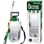 8L Manual Pump Pressure Sprayer - Multipurpose Outdoor Garden Sprayer | Cleaning, Watering Lawn, Unwanted Weeds Killer | Efficient, Durable & Long Lasting