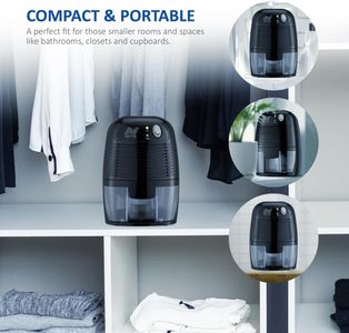 NETTA 500ml Mini Dehumidifier – Compact Black Moisture Absorber