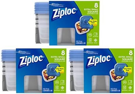 Ziploc Container Extra Small Square Container, 8 CT (Pack - 3)
