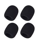 Brain Freezer 4 Pcs Handheld Stage Microphone Windscreen Foam Mic Cover Black