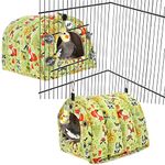 Vehomy Warm Bird Nest Hut Parrot Cozy Bed Tent Cage-mounted Bird Bed Bird Parrot Hideout Hammock Swing Fluffy Parrot Sleeping Bed Parrot Hideaway for Cockatiels Parakeet Budgies African Grey M