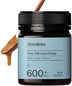 Manukora UMF 16+/MGO 600+ Raw Manuka Honey (250g/8.8oz) Authentic Non-GMO New Zealand Honey, UMF & MGO Certified, Traceable from Hive to Hand