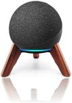 Counlisha Real Wood Stand for Echo Dots(4th Gen)(5th Gen),Tripod Accessories Protect Smart Speaker get Better Sound,Secure Stable Wooden Mount Holder for Echo Dot (Color:Walnut)