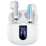 Wireless Earbuds, Bluetooth 5.3 Headphones with 4 Mics, ENC Noise Cancelling Bluetooth Earbuds, IPX7 Waterproof Ear Buds, 40H Deep Bass Sport Headphones Wireless for Android/iOS, USB-C Fast Charging