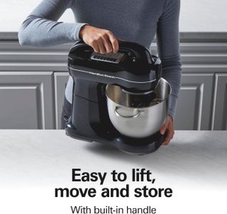 Hamilton Beach Stand Mixer, Black – 7-Speed Kitchen Mixer