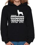 Awkward Styles Women's German Shepherd Mom Graphic Hoodie Tops Dog Lover Black M