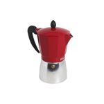 Imusa USA B120-42T Aluminum Stovetop Coffeemaker, Espresso Machine, 3-Cup, Red