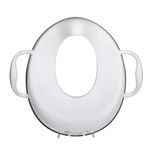 Nuby Toilet Seat Trainer – Non-Slip | Easy-Grip Handles | Splash Guard| Suitable for 12+ Months (White)