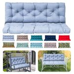 JKCJM Swing Replacement Cushions 5" Thick Waterproof Porch Swing Cushions 2-3 Seater Outdoor Swing Cushions for Outdoor Furniture,Light Gray-60x40in(150x100cm)