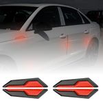 STHIRA® 4Pcs Car Bumper Protector Guard & Car Door Reflective Stickers Fashion Geometric Pattern Red Reflective Sticker Bumper Guard for Car Self Adhesive Anti-Collision Reflective Sticker