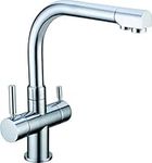 Faucet 3-Way Tap Chrome Suitable for Amway Water Filter Kitchen Tap Sink Mixer Tap Three-Way Tap for Osmosis Systems Drinking Water Systems