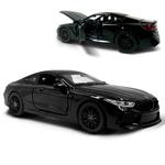 Wembley Pull Back M8 Car Toy Die-cast Model Car 1:32 Scale Metal Car Pull Back Toy Vehicle with Openable Doors & Light Engine Sound Realistic Collectible Car Boys Kids 3+ Years & Above - Black