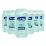 Sanex Expert Skin Health Agave Revitalising Shower Gel 6x450ml,shower gel for men and women,natural prebiotic from bio agave,12 hour hydration,supports natural skin balance,92% natural origin,SLS free