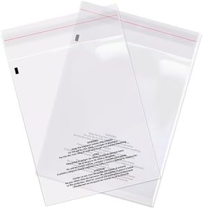 Spartan Industrial - 11” X 14” (200 Count) Self Seal Clear Poly Bags with Suffocation Warning for Packaging, T Shirts & - Resealable Glue