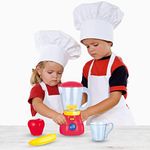 koolbitz Kids Juicer Blender Mixer Toy, Pretend Play Kitchen and House Hold Appliance, Realistic Action Light and Sound, Cooking & Food Toy, Best Gift for Children Smoothie, Fruit