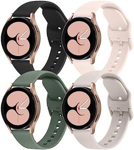 [4 Pack] Sport Bands for Samsung Galaxy Watch 5 Bands 40mm 44mm/Galaxy Watch 6 Band/Galaxy Watch 4 Band, 20mm Adjustable Soft Strap Replacement Band Women Men for Galaxy Watch 6/5/4/3