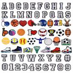 Letters Numbers and Sports Charms for Clog Shoe Decoration,68-Pack Random Shoe Accessories Pack for Kid girls boys and Adult, Christmas Halloween Party Favor Birthday GIft