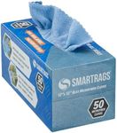 Arkwright Smart Rags in Box - Lint Free Cloths, Reusable Microfiber Rags for Cleaning, Dusting at Home, Office, Auto Shops, 12 x 12 in, (Pack of 50), Blue