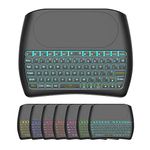 Dupadstory D8 Mini Wireless Keyboard with Touchpad Mouse, 2.4Ghz Backlit Handle Rechargeable Keyboard Remote for Raspberry Pi, HTPC, IPTV, TV Box, Windows PC, PS3, PS4