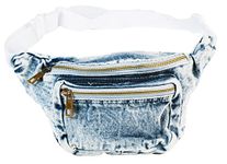 Funny Guy Mugs Premium Jean Fanny Packs - Retro Denim Acid Wash Jean Fanny Pack, Acid Wash Jean, One Size