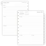 2023 Weekly Discbound Notebook Refills with Monthly Tabs, Letter Size, 8-1/2" x 11"